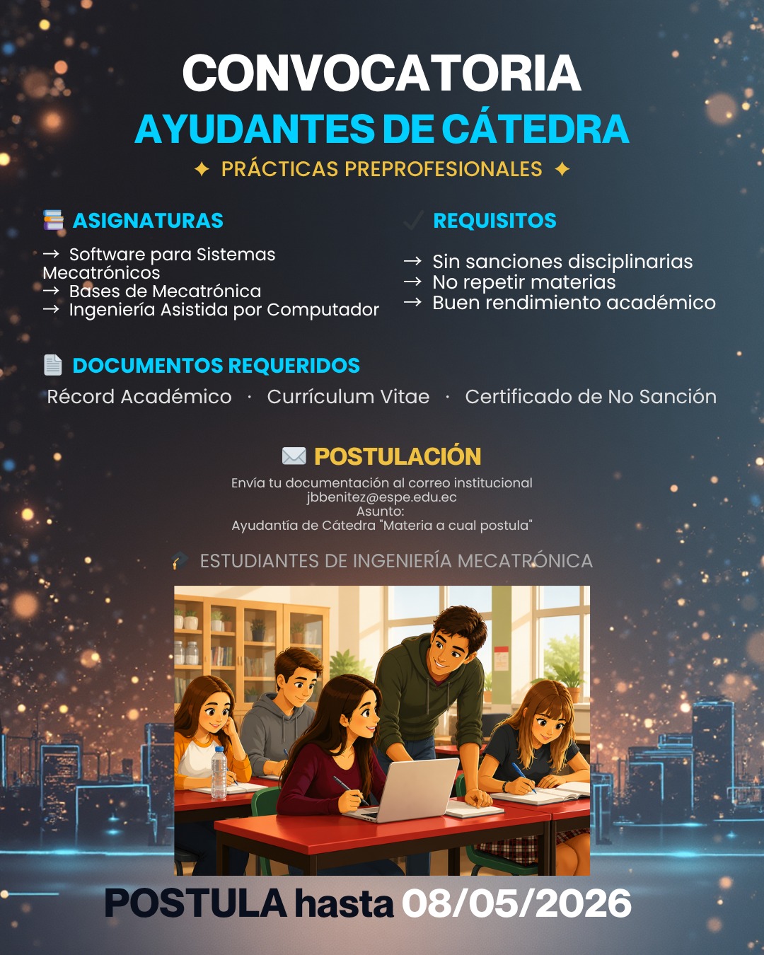 Anuncio ayudantias de catedra